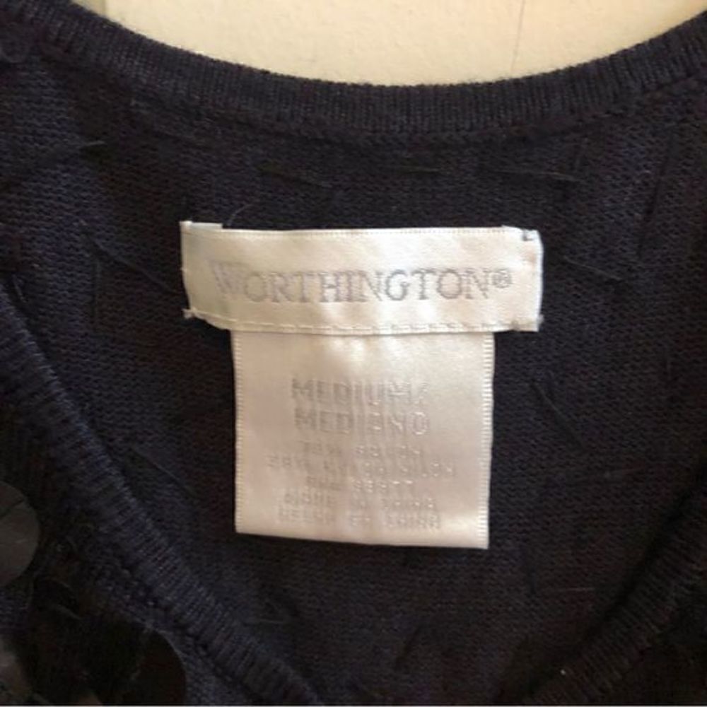 Sequin Scoop Neck Body Con Black Party Dress Size Medium - Picture 3 of 3